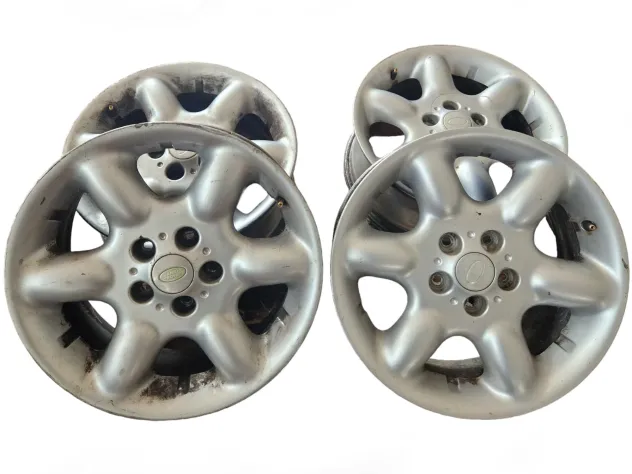 SET 4 ALLOY RIMS 17" INCH 6 SPOKE SILVER GREY LAND ROVER FREELANDER